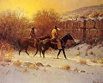 Along the Canyon Wall by G Harvey — Lithograph