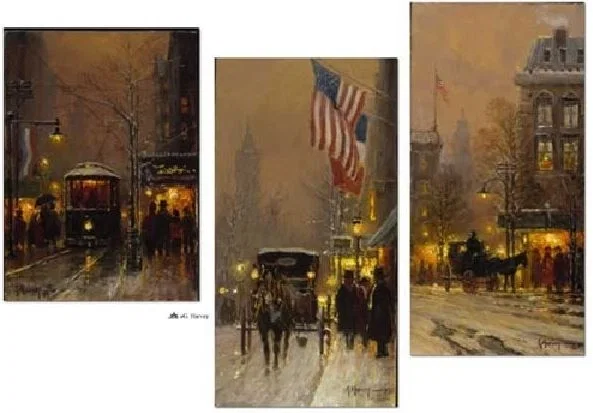 Avenues of Light Suite of 3 by G Harvey — Lithograph