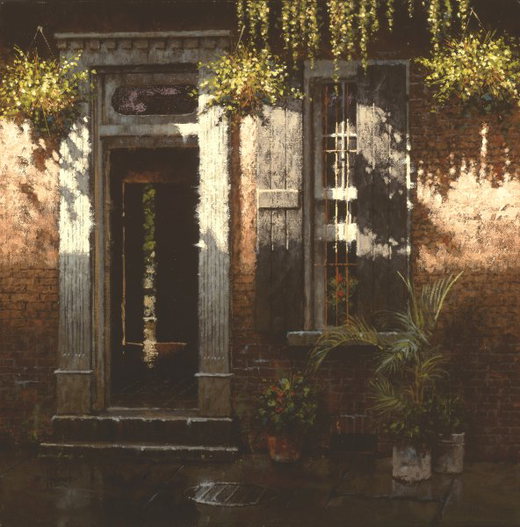 Rue Dauphine ~ New Orleans by George Hallmark by George Hallmark