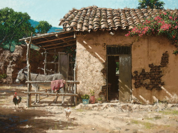Down Mexico Way by George Hallmark by George Hallmark — Giclee on Canvas