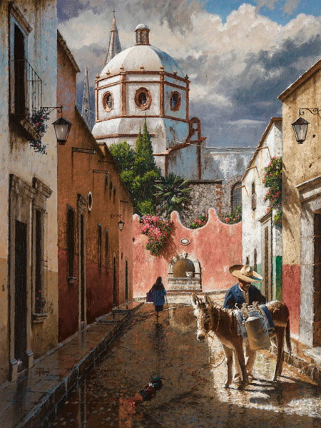El Lechero by George Hallmark by George Hallmark — Giclee on Canvas