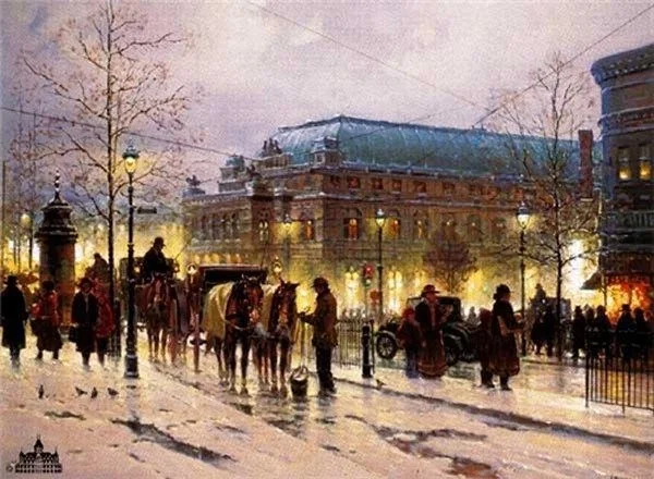 An Evening with Mozart Artist Proof by G Harvey — Lithograph