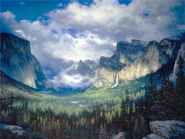 Yosemite Valley by Larry Dyke by Larry Dyke — Giclee on Canvas