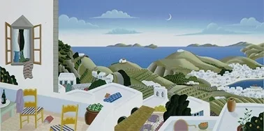 Patmos Panorama Left Panel by Thomas McKnight