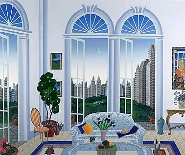 Columbus Circle Deluxe On Canvas by Thomas McKnight