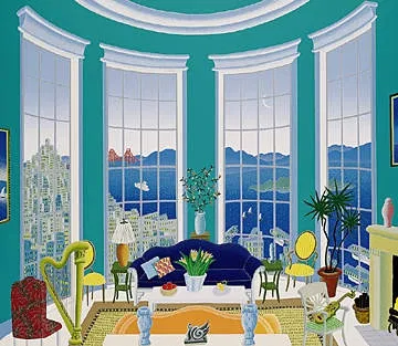 San Francisco Bay Deluxe On Canvas by Thomas McKnight