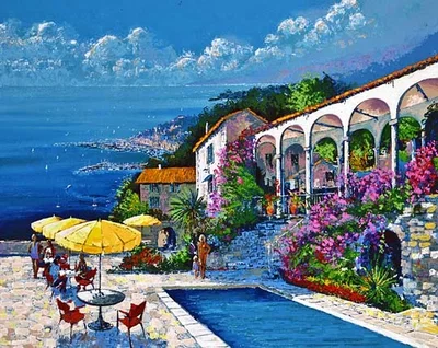 Mediterranean Villa Paper by Kerry Hallam