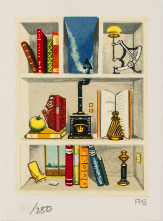 Nadine's Bookcase, 1995 by Fanny Brennan