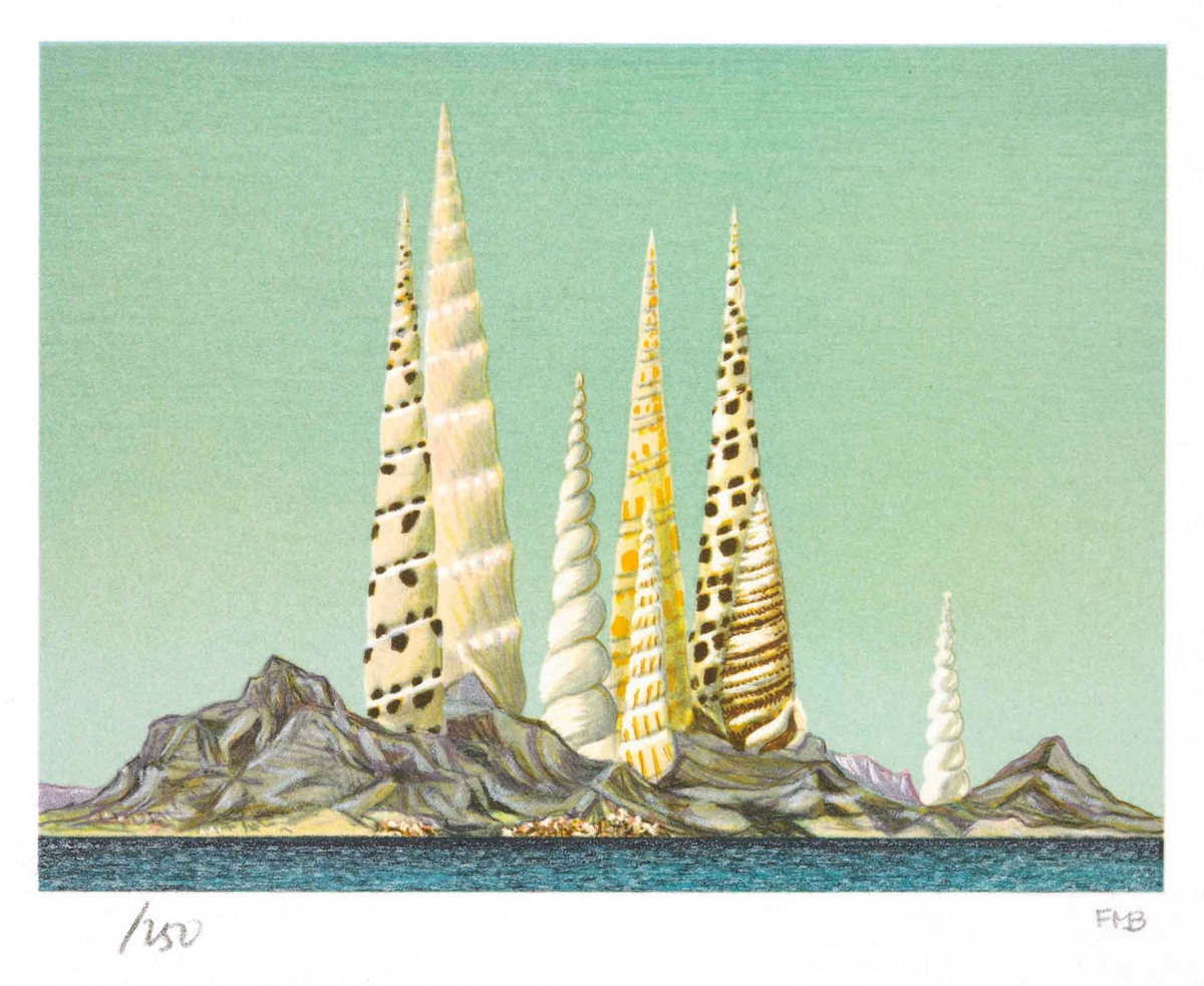 Shell City, 1995 by Fanny Brennan — hand-signed lithograph