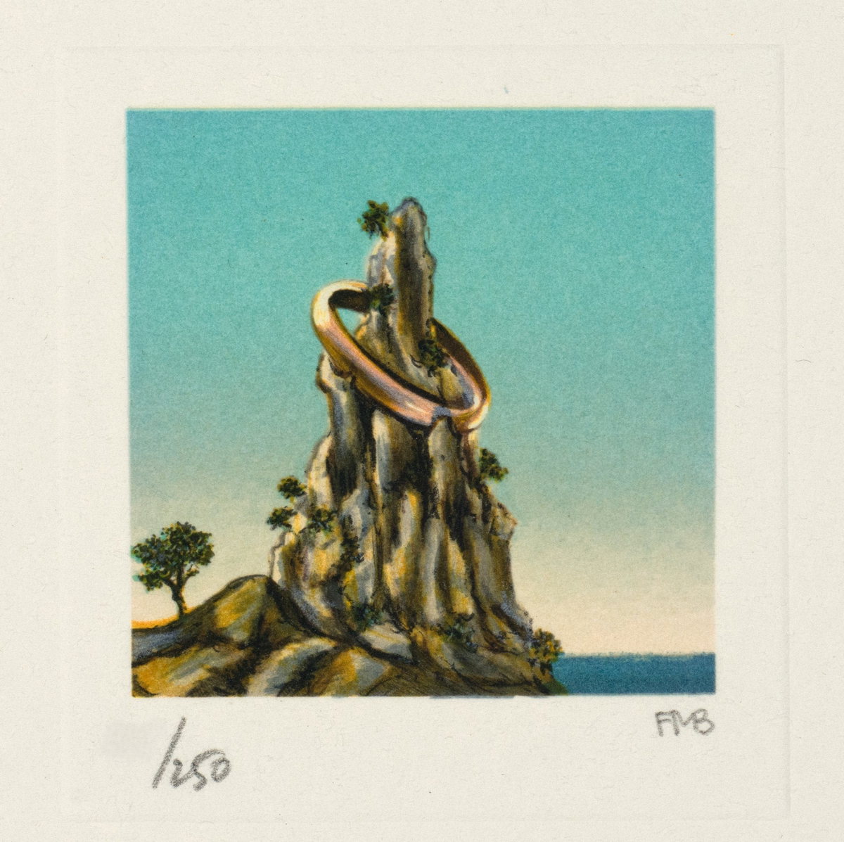 Gold Ring, 1995 by Fanny Brennan — hand-signed lithograph