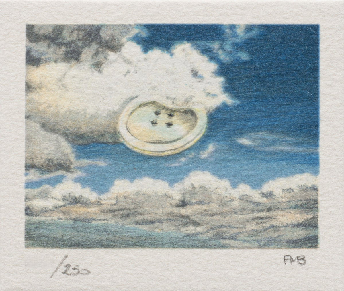 Sky Button, 2000 by Fanny Brennan — hand-signed lithograph