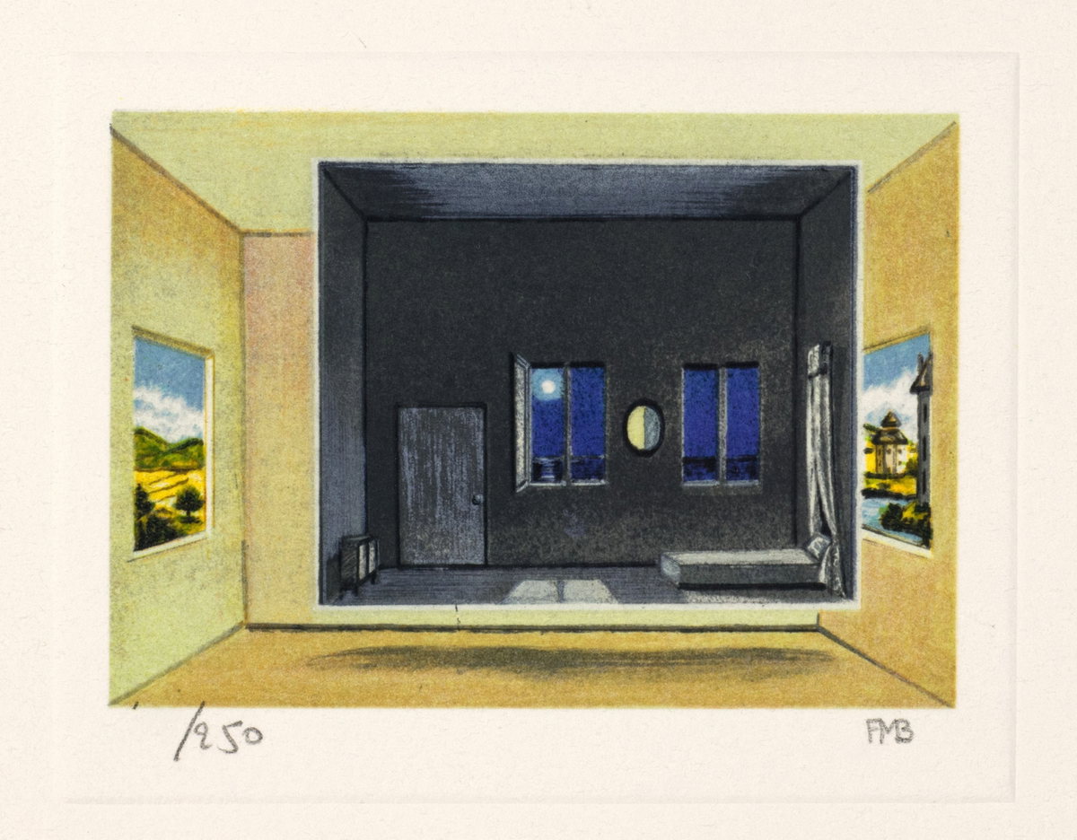 Night Room, 2000 by Fanny Brennan — hand-signed lithograph