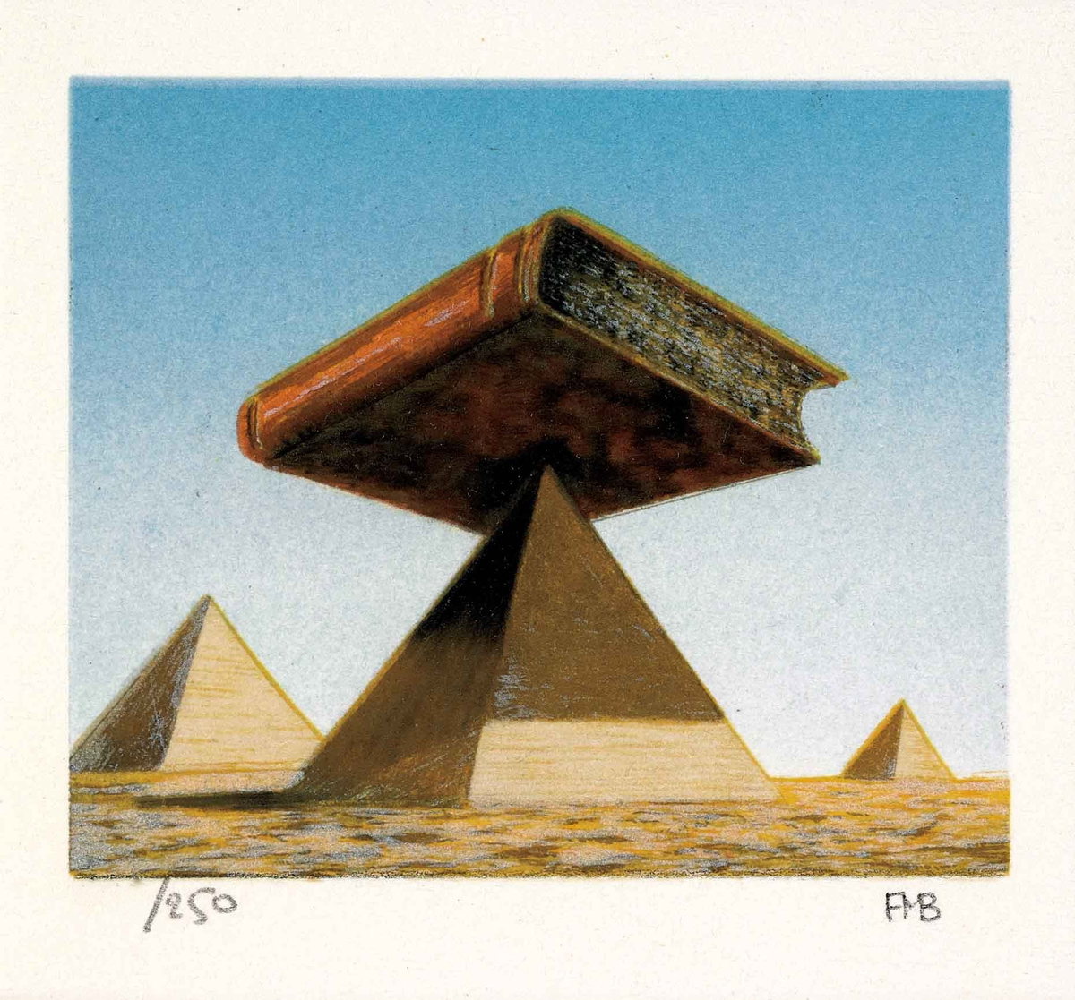 Pyramid, 2000 by Fanny Brennan — hand-signed lithograph