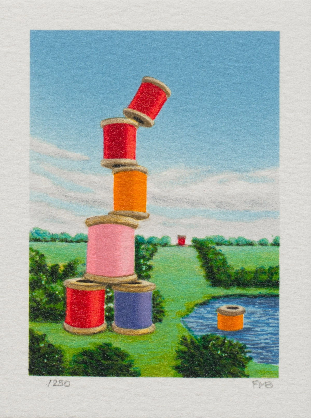 Tremor, 1992 by Fanny Brennan — hand-signed lithograph