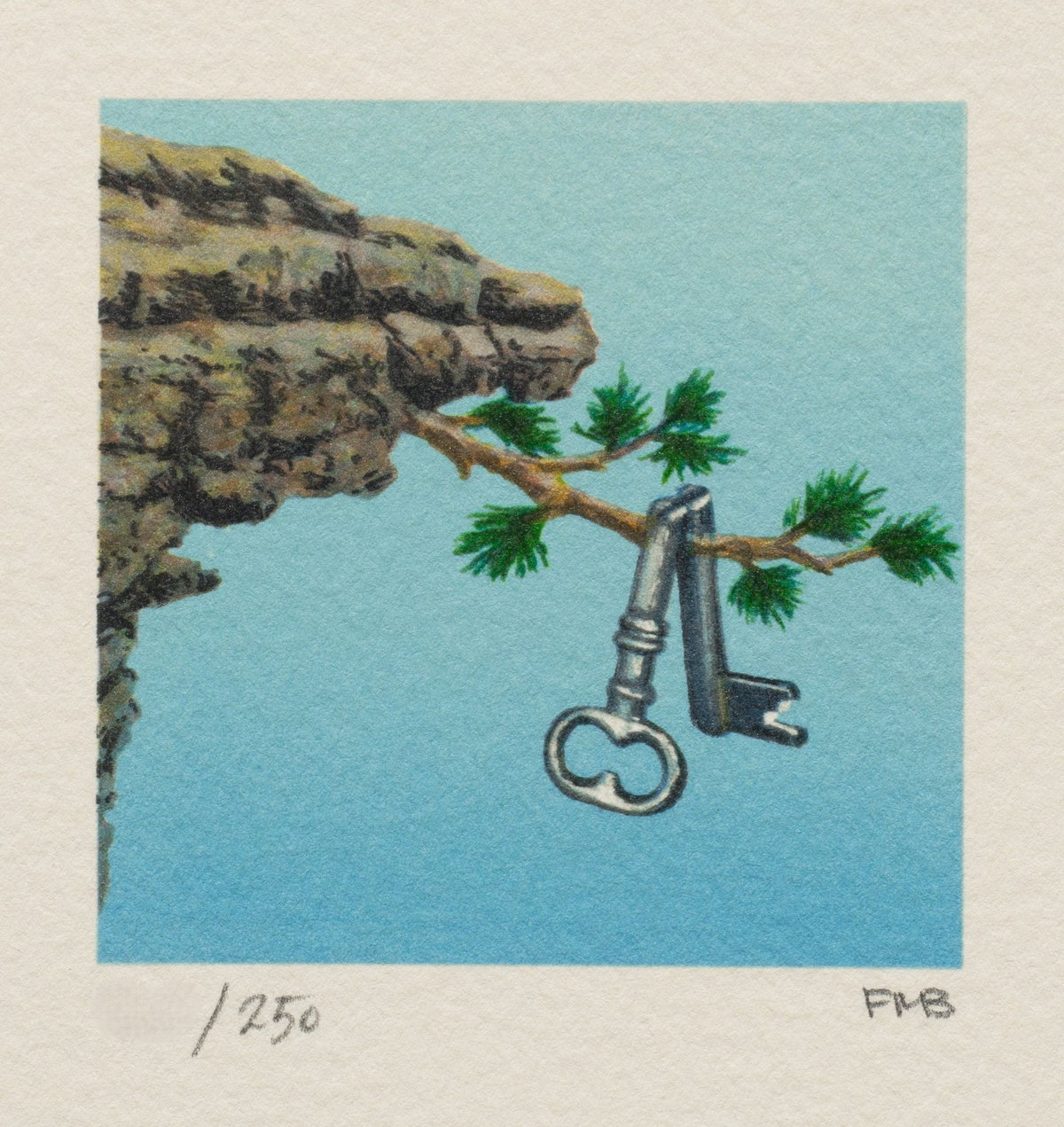 Close Call, 1992 by Fanny Brennan — hand-signed lithograph