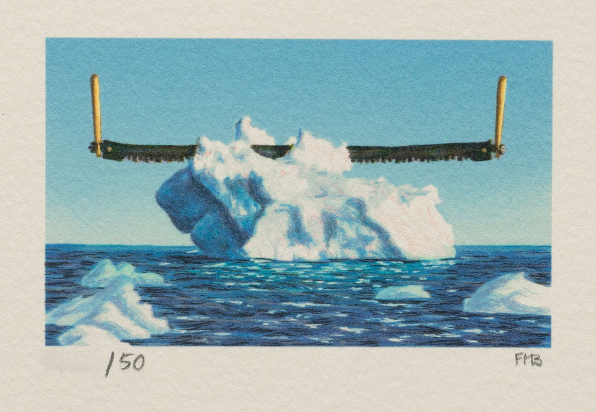 Icy Slice, 1992 by Fanny Brennan — hand-signed lithograph