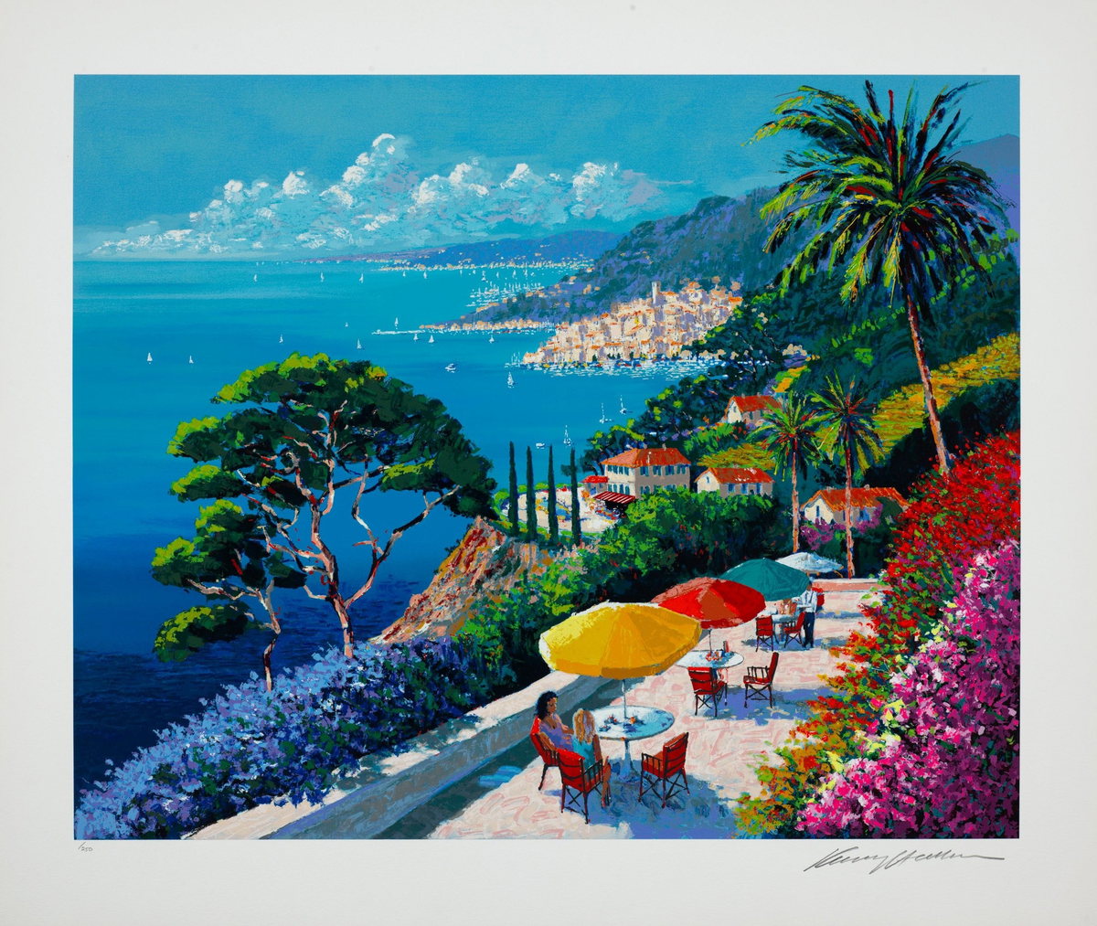 Grande Corniche, 1995 by Kerry Hallam — hand-signed serigraph on paper