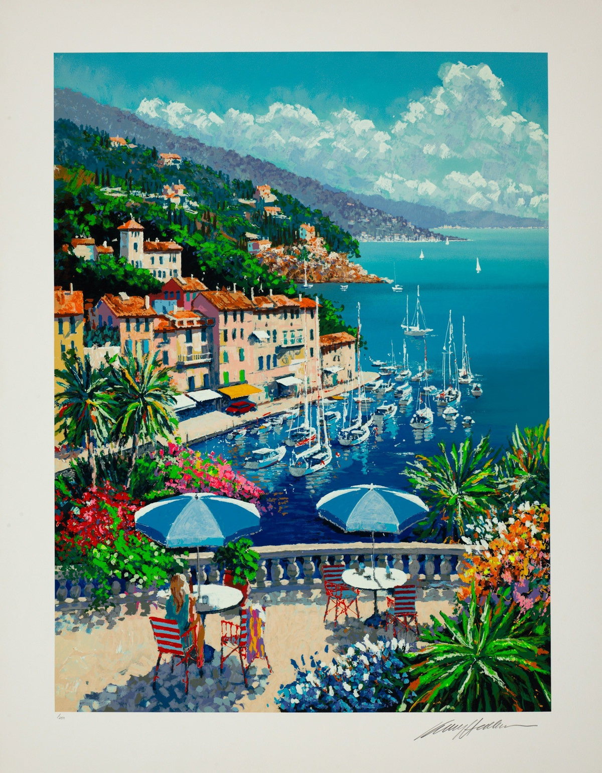 Portofino, 2000 by Kerry Hallam — hand-signed serigraph on paper