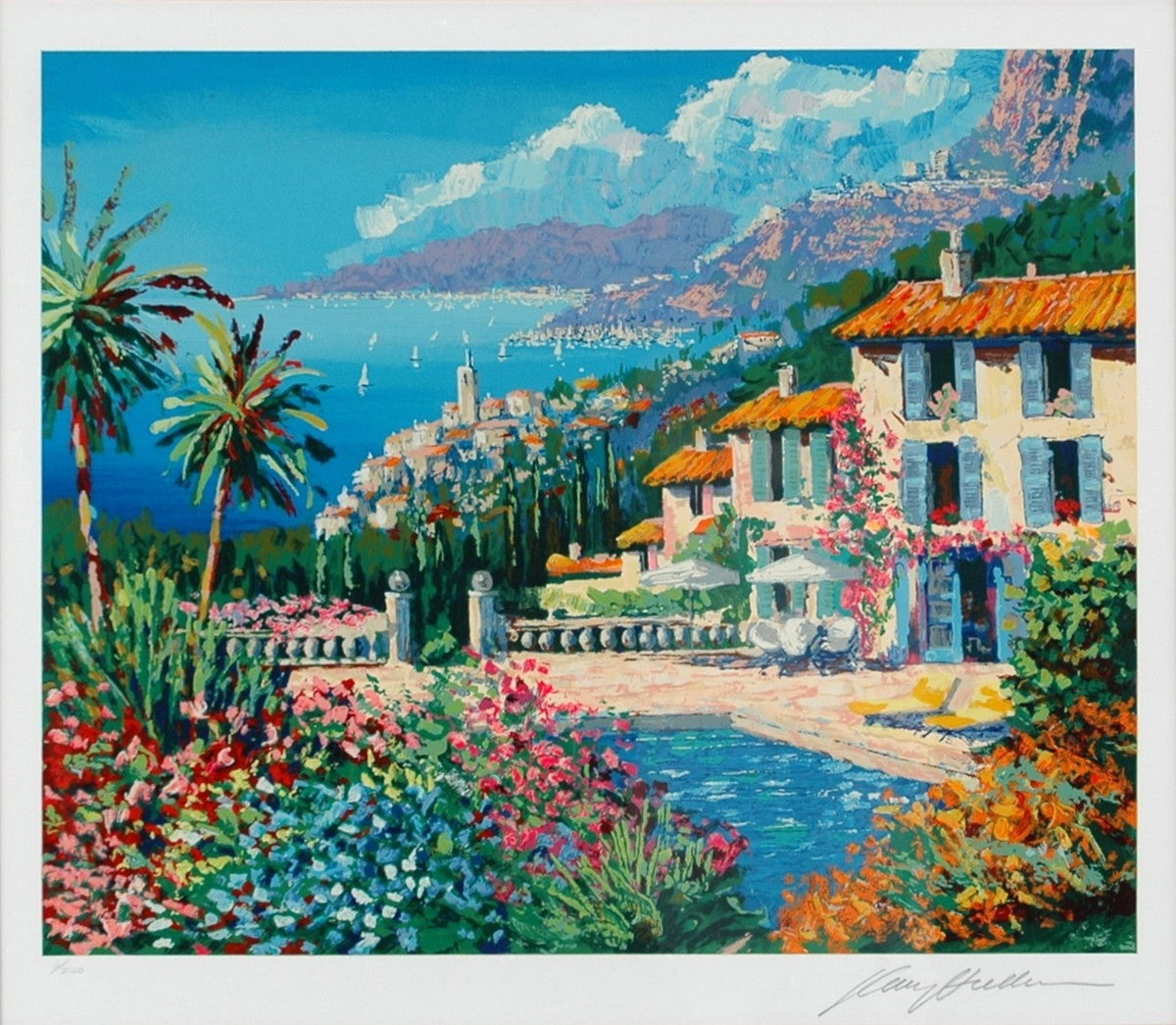 Paradiso (Italian Riviera Suite), 1996 by Kerry Hallam — hand-signed serigraph on paper