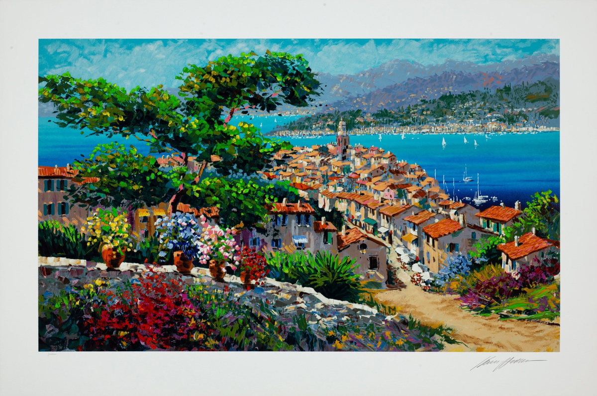 Rue de la Mer, 1998 by Kerry Hallam — hand-signed serigraph on paper
