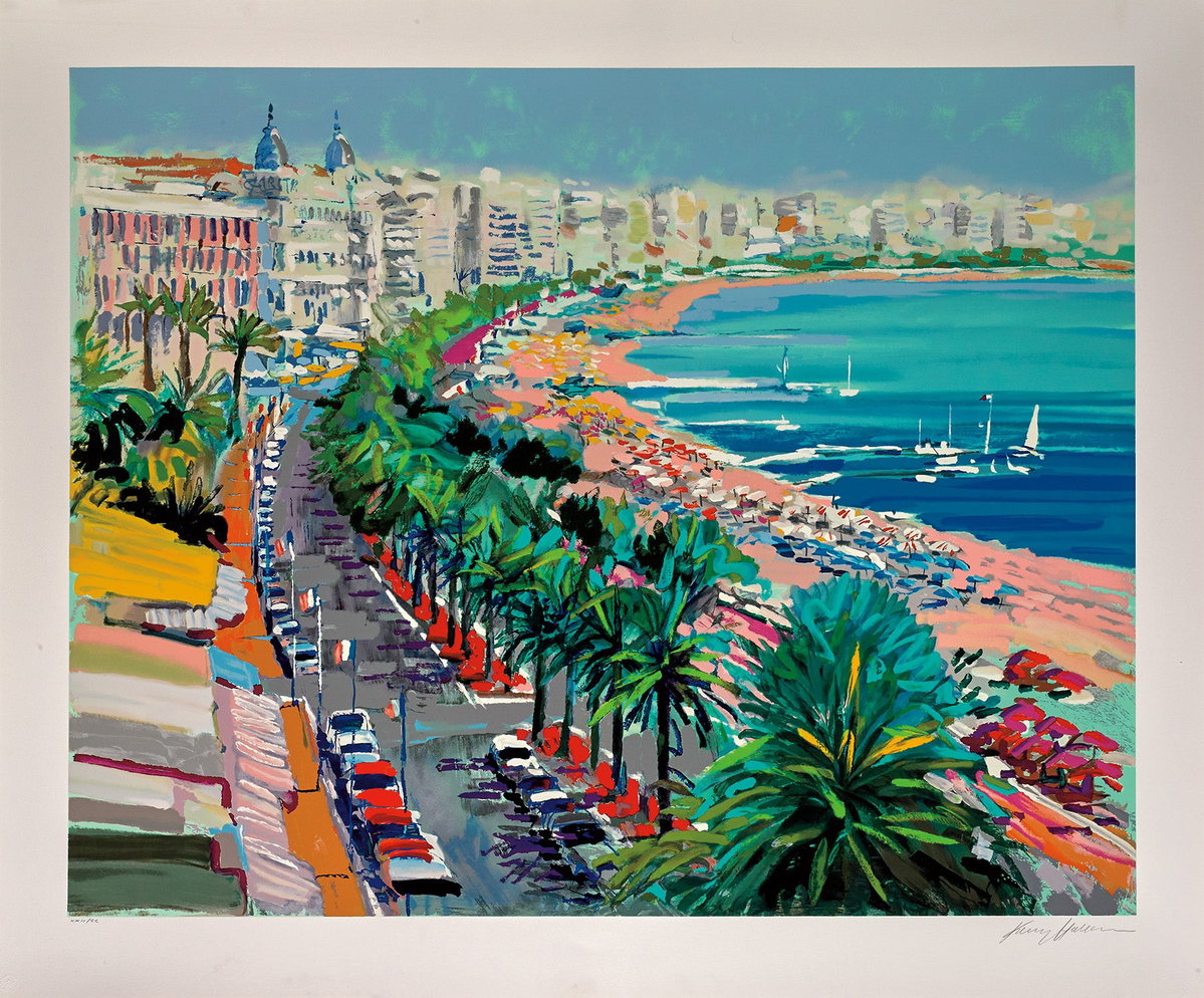 Cannes, 1992 by Kerry Hallam — hand-signed serigraph on paper