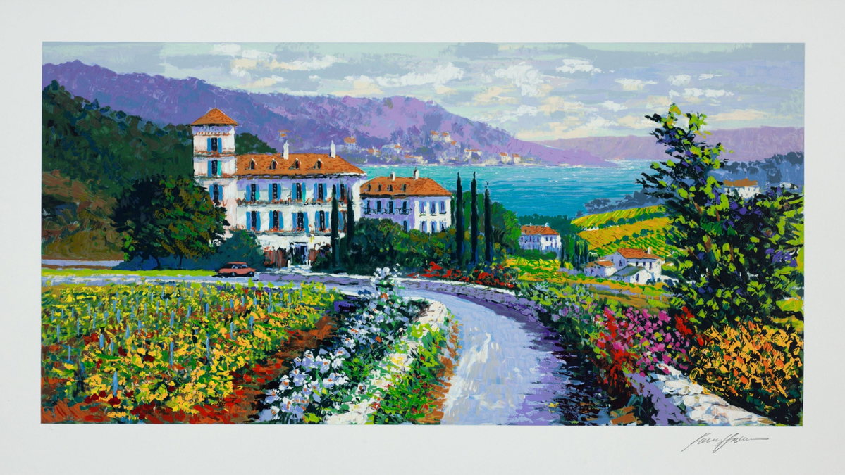 Auberge du Soleil, 2001 by Kerry Hallam — hand-signed serigraph on paper