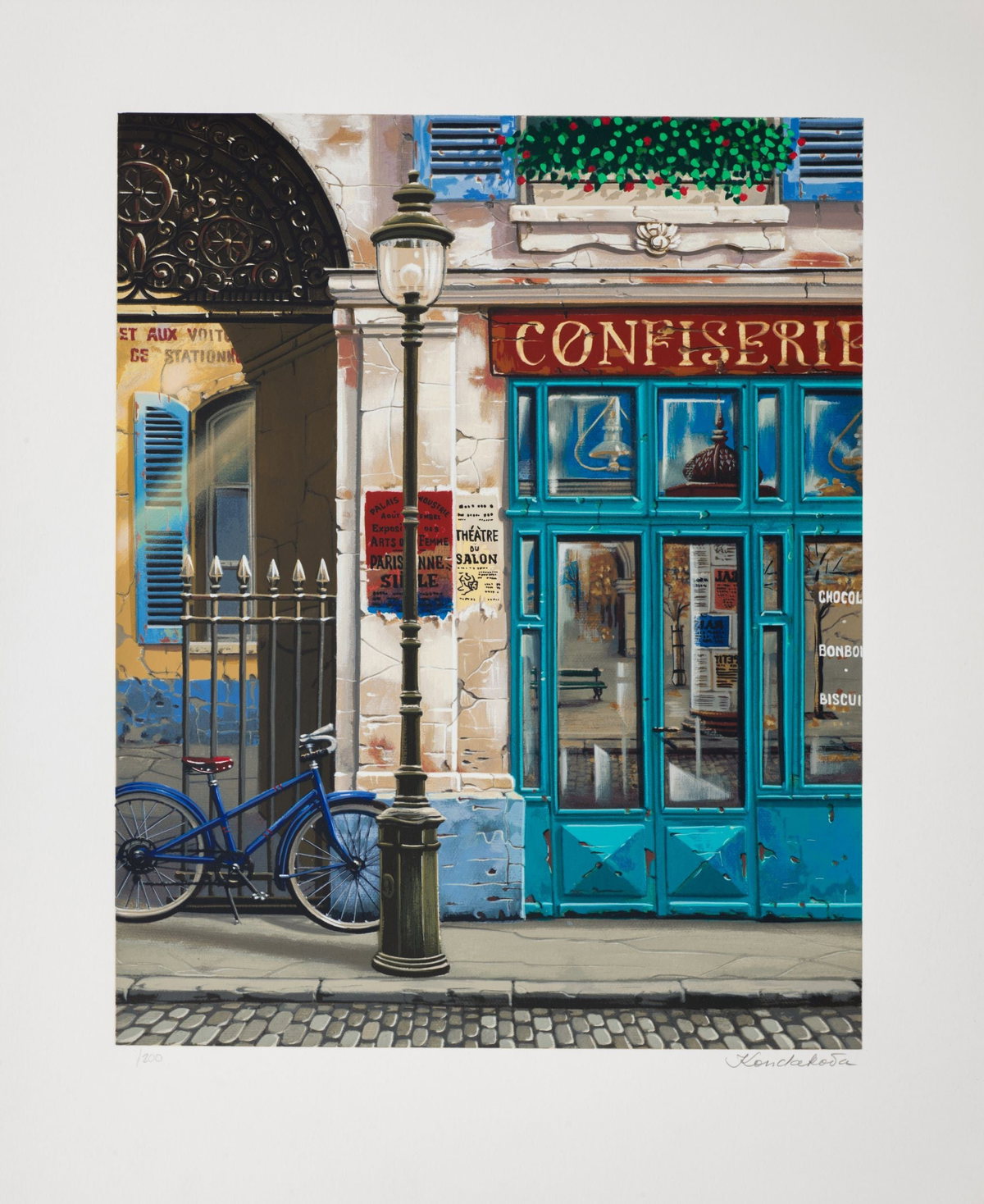 Confiserie (Parisian Memories), 2001 by Liudmila Kondakova — hand-signed serigraph on paper