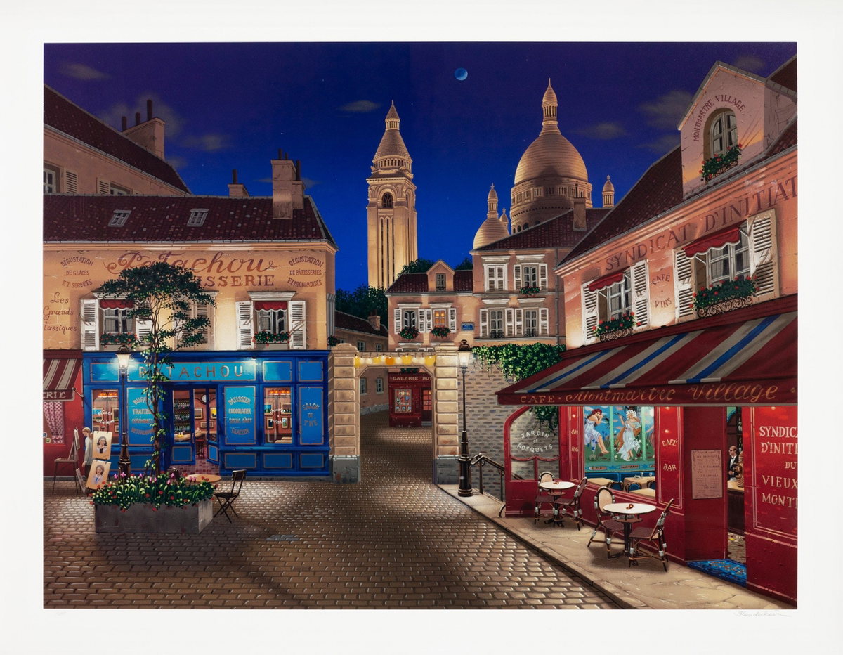 Montmartre Village, 1998 by Liudmila Kondakova — hand-signed serigraph