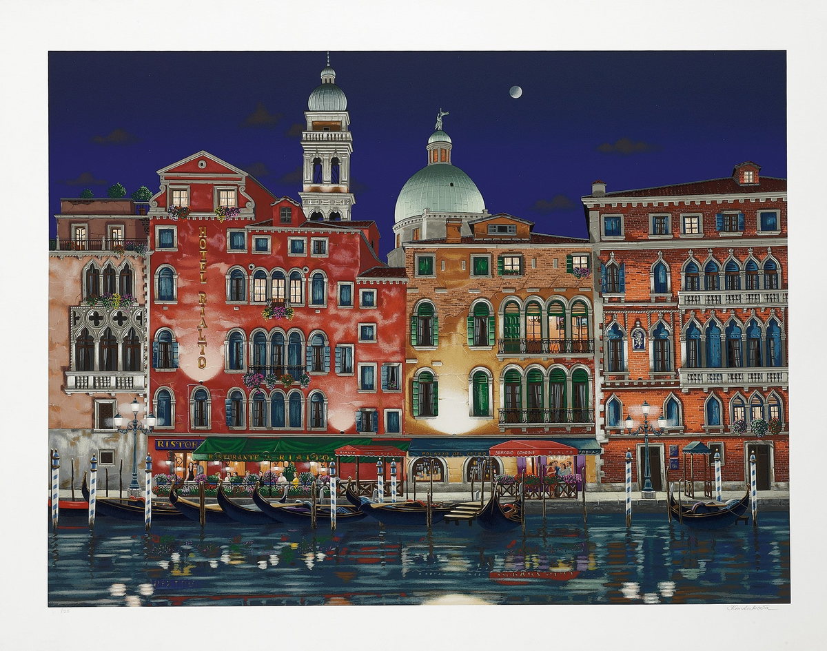 Hotel Rialto, 2002 by Liudmila Kondakova — hand-signed serigraph on paper