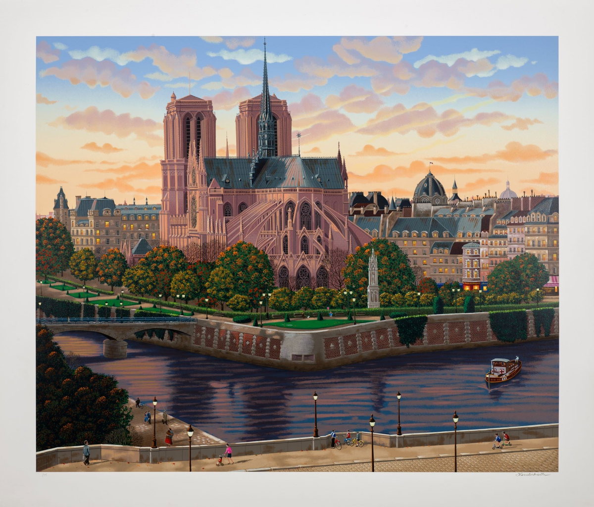 Île de la Cité, 2003 by Liudmila Kondakova — hand-signed serigraph on paper
