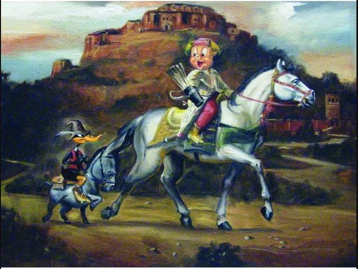 Piglish Rider by Glen Tarnowski — Giclee On Canvas