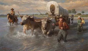 Morgan Weistling - Crossing The Cheyenne River Summer 1850 Artist Proof