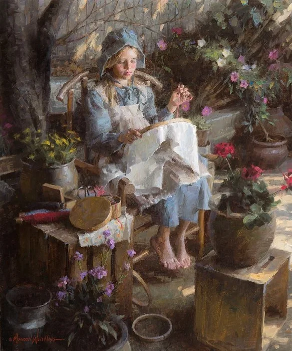The Needlepoint Artist Artist Proof by Morgan Weistling
