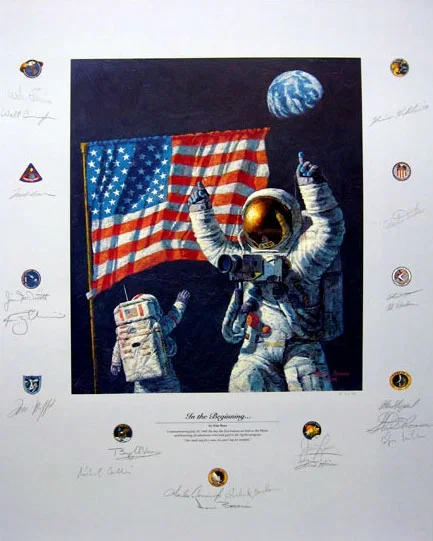 IN THE BEGINNING... by Alan Bean — Giclee On Paper