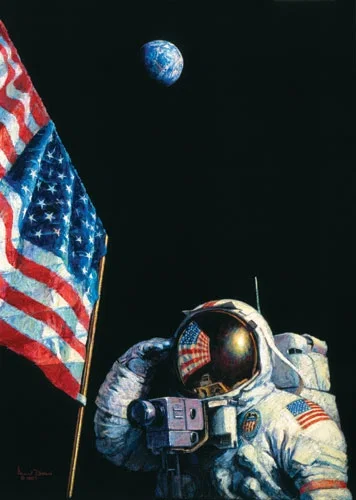 An American Success Story by Alan Bean — Giclee On Canvas