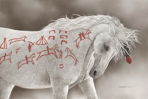 Advertising Horse by Judy Larson