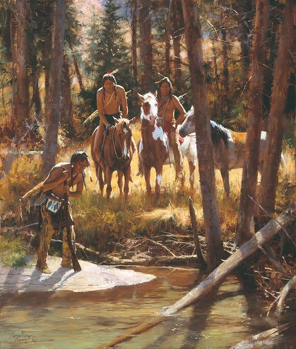 Bear Tracks by Howard Terpning — Giclee On Canvas Artist Proof