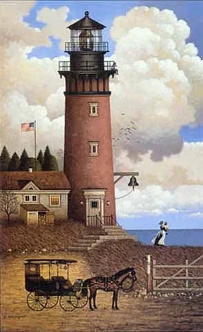 Daddy´s Coming Home ANNIVERSARY EDITION by Charles Wysocki — Giclee On Canvas