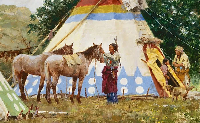 Howard Terpning - THE FAMILY HOME