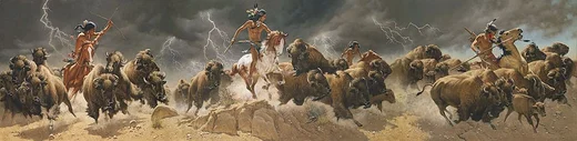 Flashes of Lightning, Thunder of Hooves by Frank McCarthy