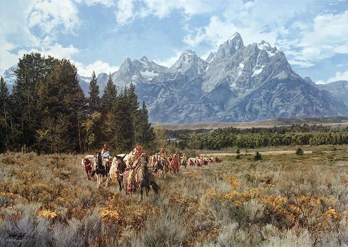 In the Valley of the Grand Tetons by Paul Calle