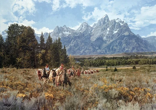 In the Valley of the Grand Tetons by Paul Calle