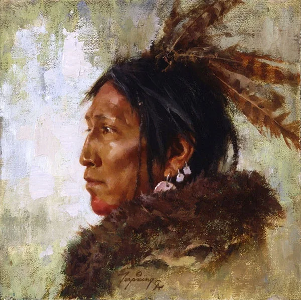 HAWK FEATHERS by Howard Terpning — Giclee On Canvas Artist Proof