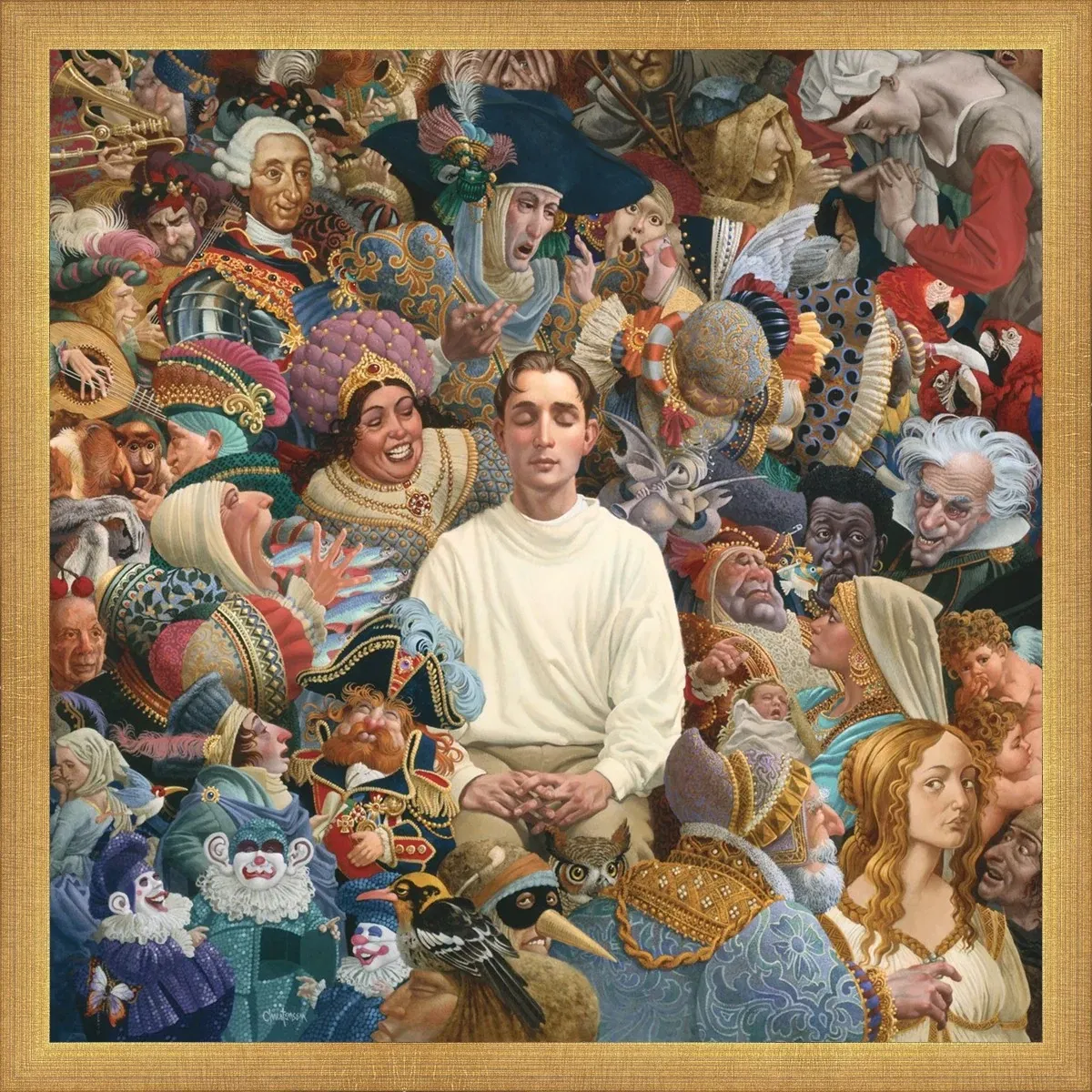 The Listener Matte Gold Framed by James Christensen — Giclee On Canvas