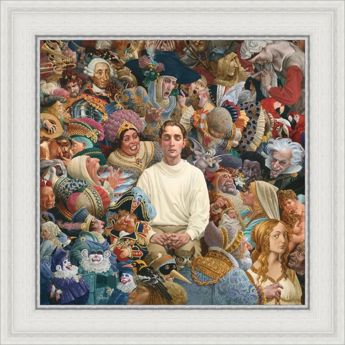 The Listener White Frame by James Christensen — Giclee On Canvas