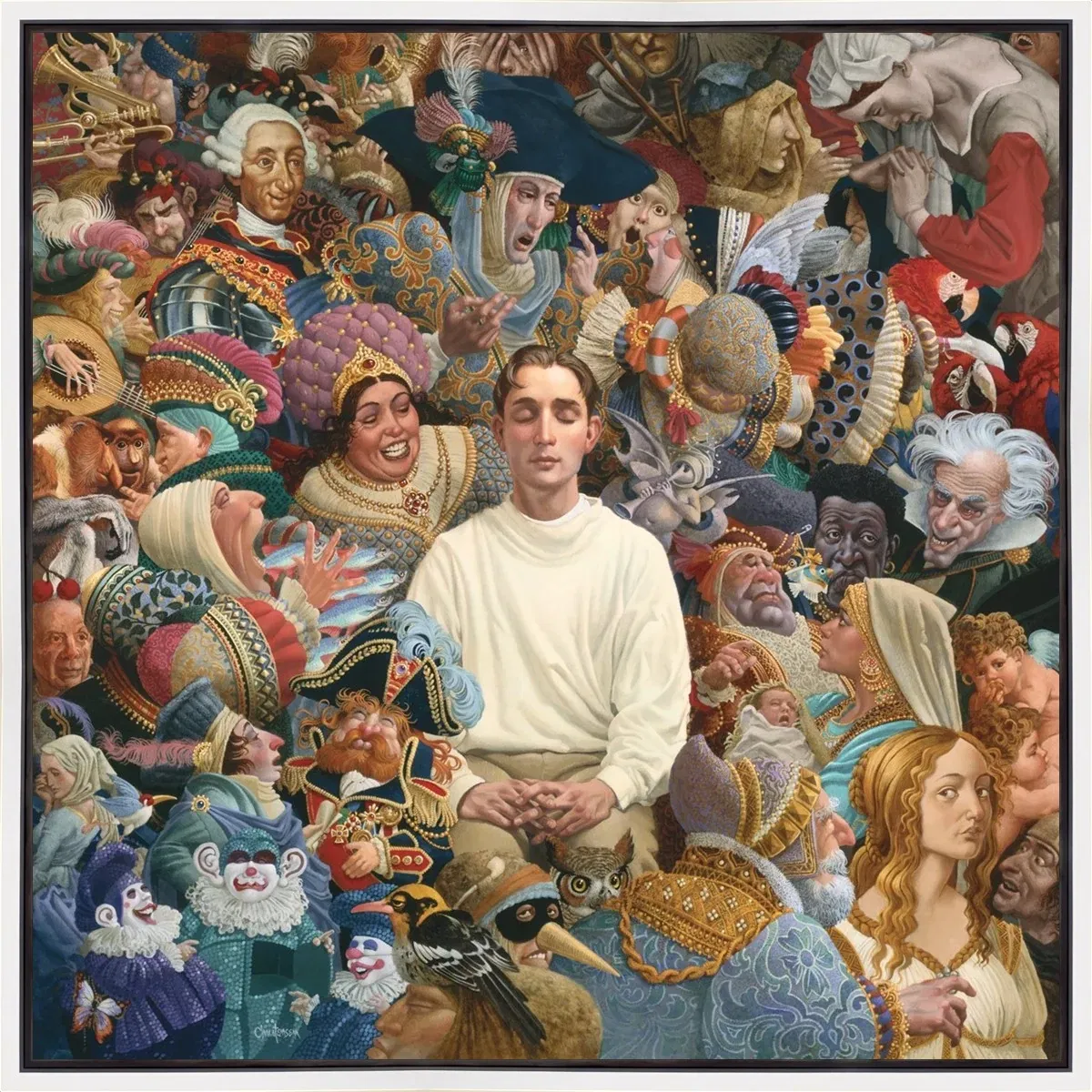 The Listener White Float Frame by James Christensen — Giclee On Canvas