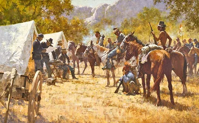 Major North and the Pawnee Battalion by Howard Terpning