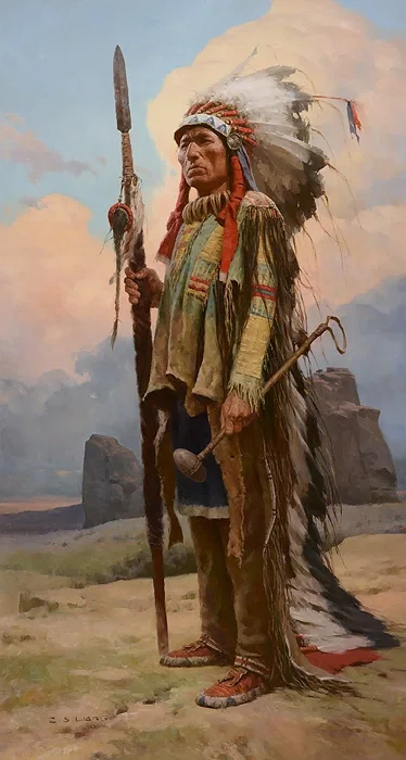 Pride of the Lakota by Z.S.  Liang — Giclee On Canvas