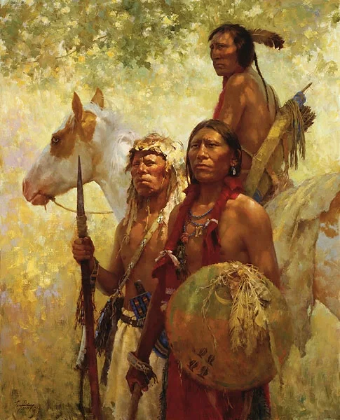 PROTECTORS OF THE CHEYENNE PEOPLE by Howard Terpning — Giclee On Canvas Artist Proof