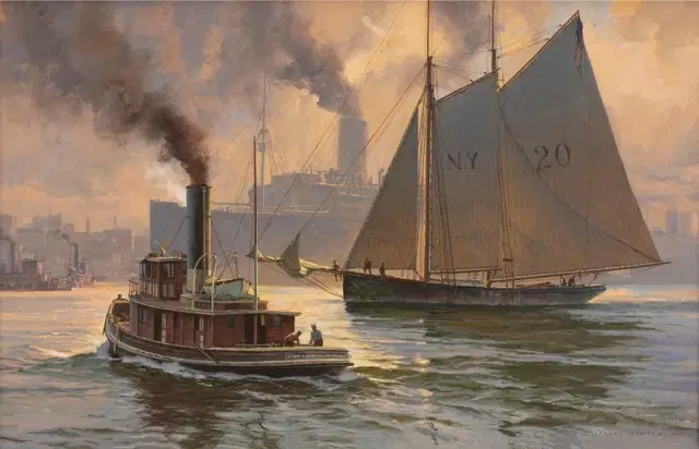 Don Demers - Sail and Steam on The East River